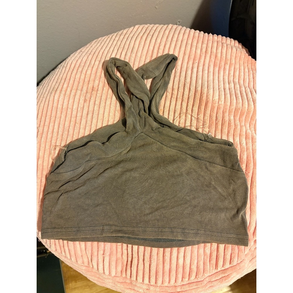 POL Ribbed Bralette, Cacao, Sz L